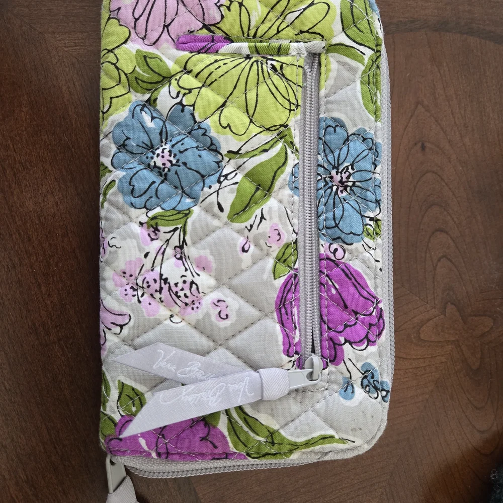 SALE! Vera Bradley 🌸 Wallet in Pink, Blue, and Green - Picture 1 of 3